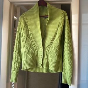 Cashmere Cable Knit Cardigan by Manrico